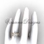 14kt rose gold flower engagement ring VF301010