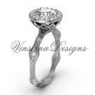 14k white gold diamond engagement ring, "Forever One" Moissanite VF301011 14k white gold diamond engagement ring, "Forever One" Moissanite VF301011