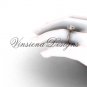 14k rose gold diamond engagement ring, "Forever One" Moissanite VF301011