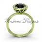 14k yellow gold diamond engagement ring, Black Diamond VF301011