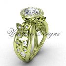 14kt yellow gold butterfly engagement ring VF301013