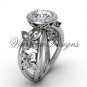 platinum butterfly engagement ring VF301013