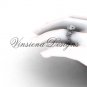 platinum diamond leaf and vine, floral, halo engagement ring VF301016