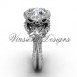 platinum flower engagement ring VF301017