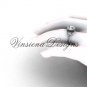 platinum flower engagement ring VF301017