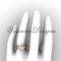 14kt rose gold diamond leaf and vine engagement ring VF301018
