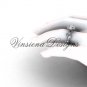 platinum diamond leaf and vine engagement ring VF301018