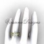 14kt yellow gold diamond leaf and vine engagement ring, "Forever One" Moissanite VF301018