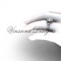 platinum diamond leaf and vine engagement ring, "Forever One" Moissanite VF301019