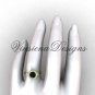 14kt yellow gold diamond leaf and vine engagement ring, Black Diamond VF301019