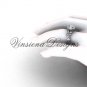 platinum butterfly, leaf and vine engagement ring VF301020