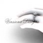 14kt white gold diamond leaf and vine engagement ring VF301022