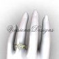 14kt yellow gold diamond leaf and vine engagement ring, "Forever One" Moissanite VF301022