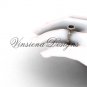 14kt rose gold diamond leaf and vine engagement ring, Black Diamond VF301022