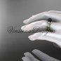 14kt yellow gold Round Tahitian Black Cultured Pearl engagement ring VBP8156