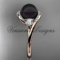 14kt rose gold diamond, pearl engagement ring VBP8166