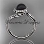 14kt white gold diamond, pearl engagement ring VBP8199
