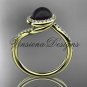 14kt yellow gold diamond, pearl engagement ring VBP8199