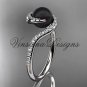 Platinum diamond, pearl engagement ring VBP8199