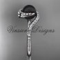 Platinum diamond, pearl engagement ring VBP8199