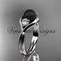 Platinum Unique pearl engagement ring VBP8220