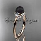 unique 14kt rose gold diamond Pearl engagement ring VBP8225 unique 14kt rose gold diamond Pearl engagement ring VBP8225
