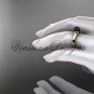 14kt yellow gold Round Tahitian Black Cultured Pearl engagement ring VBP10016