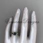 14kt yellow gold Round Tahitian Black Cultured Pearl engagement ring VBP10016