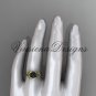 14k yellow gold Fleur de Lis, Round Tahitian Black Cultured Pearl engagement ring VBP10022