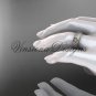 14kt platinum matte finish, floral, two tone engagement ring, wedding band VF301023B