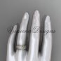 14kt platinum matte finish, floral, two tone engagement ring, wedding band VF301023G