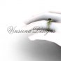 14kt yellow gold diamond leaf and vine, Fleur de Lis, Black Diamond engagement ring VD20838