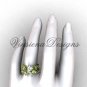 14k yellow gold diamond leaf and vine, Fleur de Lis engagement set VD20859S