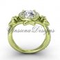14kt yellow gold diamond Fleur de Lis, halo engagement ring VD20889