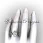 Platinum  diamond Fleur de Lis, halo, eternity, Moissanite engagement ring VD20889