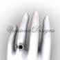 Platinum  diamond Fleur de Lis, halo, eternity, Black Diamond engagement ring VD20889