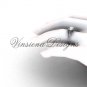 14kt white gold diamond Fleur de Lis, eternity engagement ring VD208125