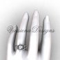 14kt white gold diamond Fleur de Lis, eternity engagement ring, engagement set VD208125S