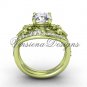 14kt yellow gold diamond Fleur de Lis, eternity engagement ring, engagement set VD208125S