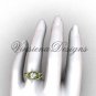 14kt yellow gold diamond Fleur de Lis, eternity engagement ring, engagement set VD208125S