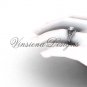 Platinum diamond Fleur de Lis, eternity engagement ring, engagement set VD208125S
