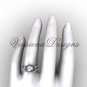 Platinum  diamond Fleur de Lis, eternity engagement ring, Moissanite  engagement set VD208125S