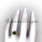 14kt yellow gold diamond Fleur de Lis, eternity ring, Black Diamond engagement set VD208125