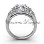 14kt white gold diamond Fleur de Lis, eternity engagement ring VD208126