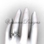 14kt white gold diamond Fleur de Lis, eternity engagement ring VD208126