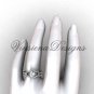 Platinum diamond Fleur de Lis, eternity engagement ring, engagement set VD208126S