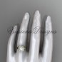 14kt yellow gold, pearl, diamond, leaf and vine, halo engagement ring VFP301019
