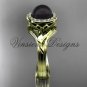 14kt yellow gold, pearl, diamond, leaf and vine, halo engagement ring VFBP301019