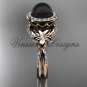 14kt rose gold, pearl, flower, halo engagement ring VFBP301017