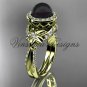 14kt yellow gold, pearl, flower, halo engagement ring VFBP301017